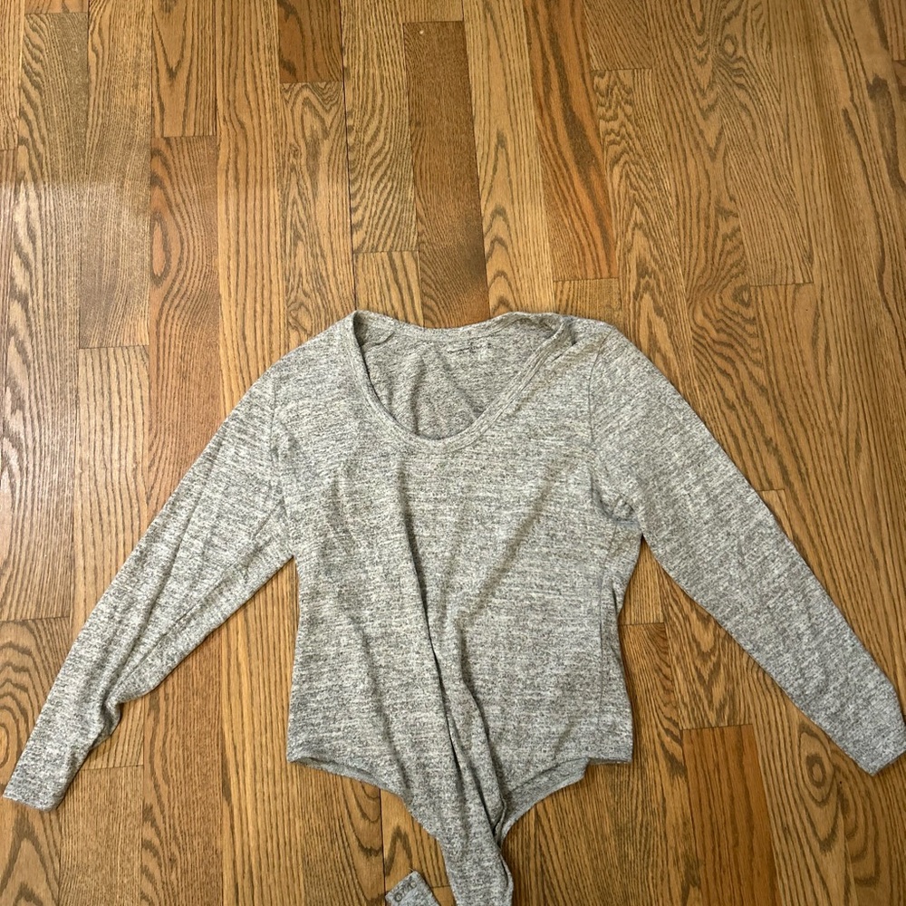 NWT Abercrombie long sleeve gray bodysuit